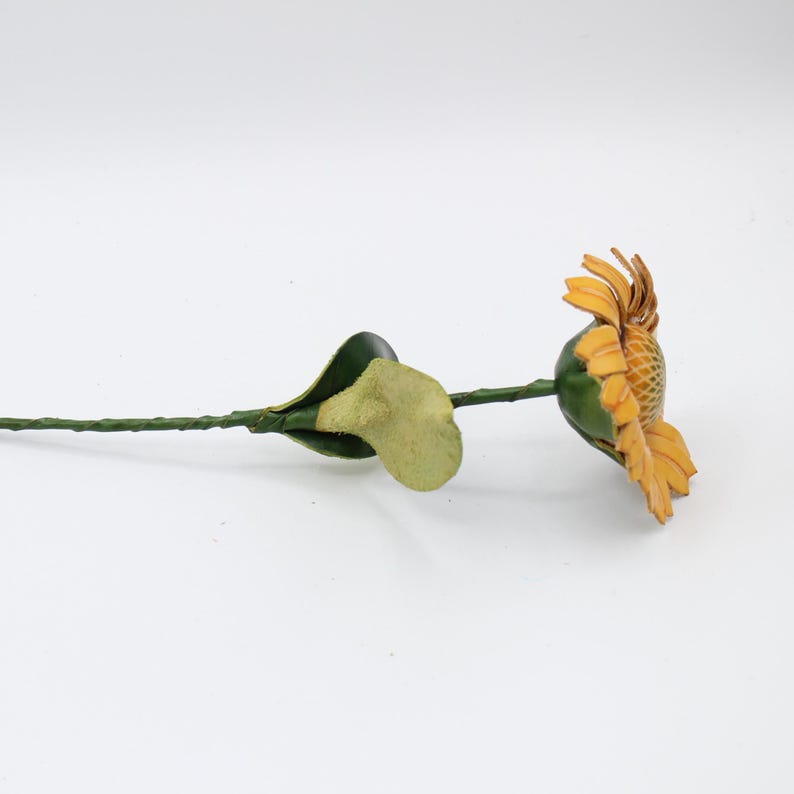 Genuine Handmade Leather Sunflower