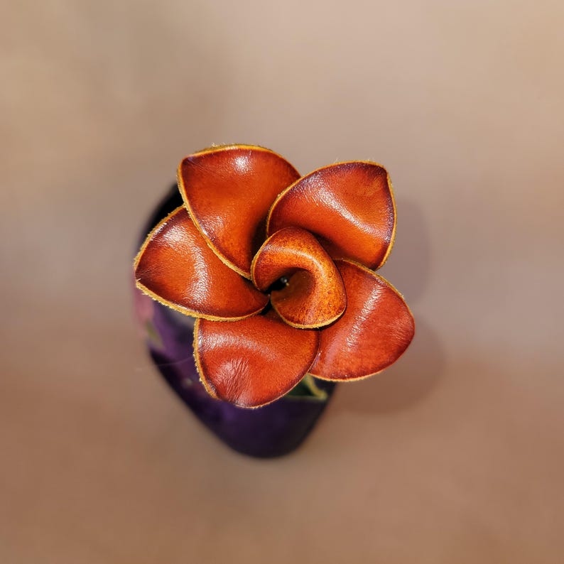 Genuine Handmade Leather Flower