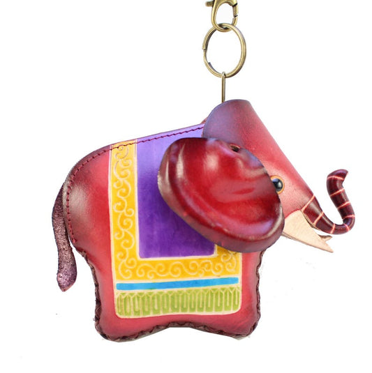 Genuine Leather Baby Elephant Wristlet / Coin Purse / Wallet
