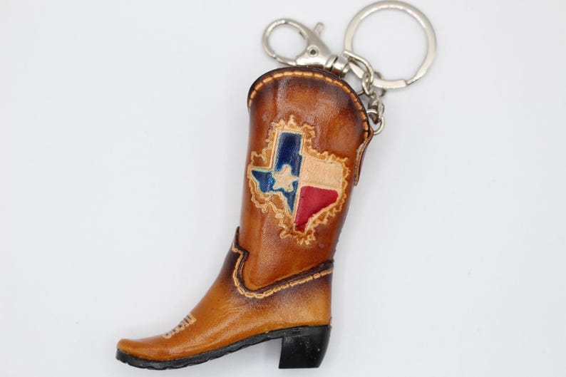 Genuine Handmade Leather Cowboy Boot Key Chain
