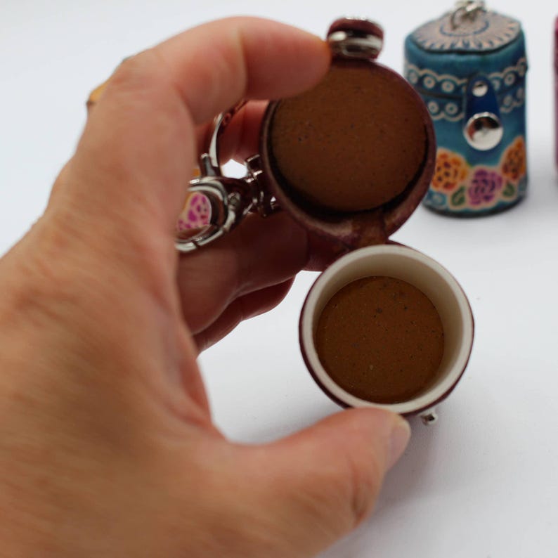 Handmade Genuine Leather coin pill Holder Key Chain car keys medicine holder