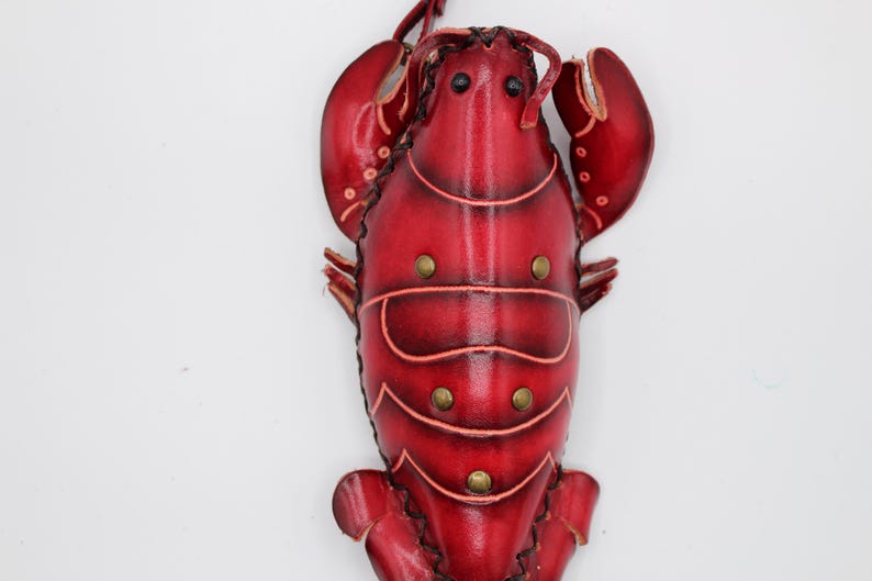 Genuine Handmade Leather lobster Coin Purse / Wallet
