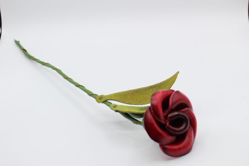 Genuine Leather Handmade Rose Flower, Handbag Charm, Red Purse Charm, Automobile Accessory, Valentine's Day Gift, Creative Gift