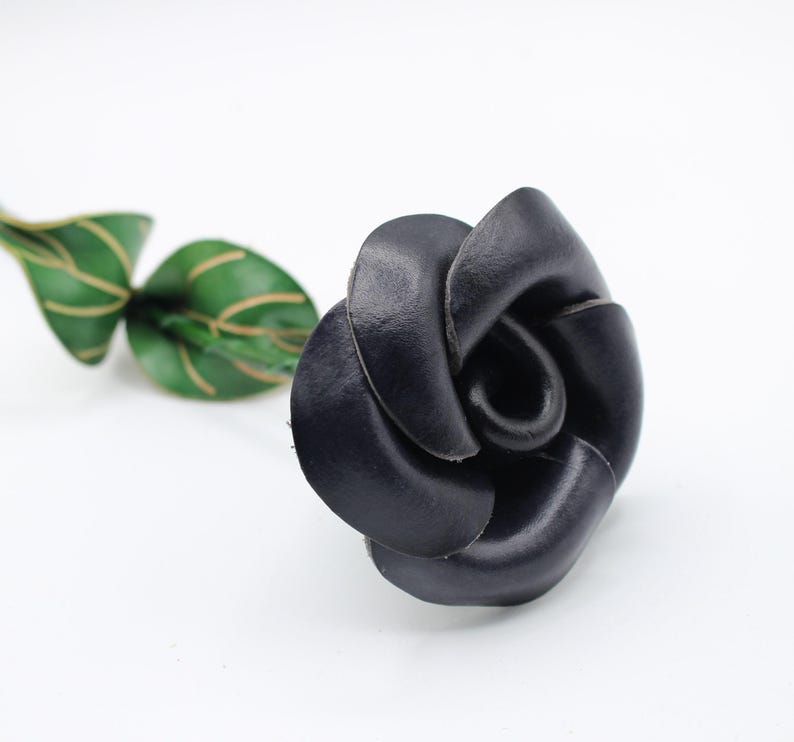 Genuine Handmade Leather Rose Flower, 3rd Anniversary Gift, Valentine's Day Gift, Festival Gift, Flower Arrangement Ornament & Accessory