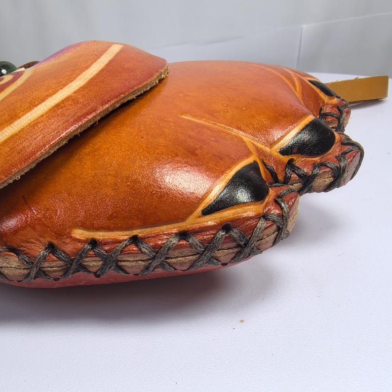 Genuine Handmade Leather Pig Coin Purse / Wallet/holiday gift, Christmas present, small gift, cartoon coin purse