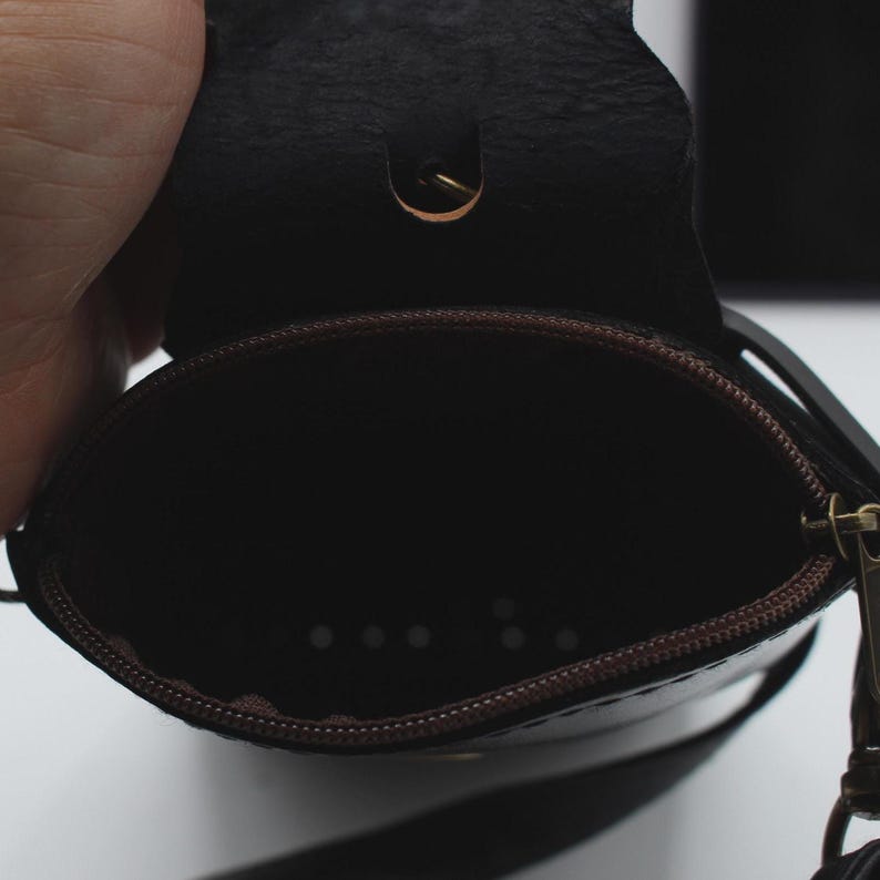 Crossbody Handmade day of dead cell phone case/ Genuine Leather Phone Case / Shoulder Phone Pouch / Mini phone Bag Halloween