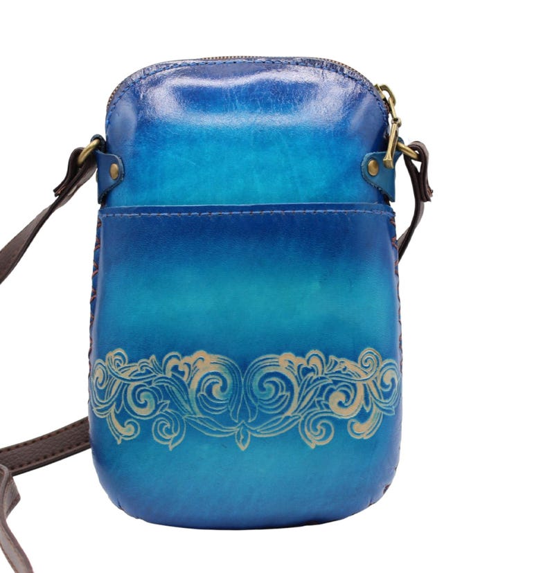 Genuine Handmade Leather Mermaid Purse / Crossbody/ Phone Bag, Shoulder Bag, Mini Bag, Animal-themed Bag, Cartoon Bag