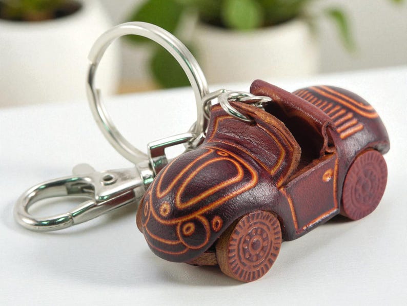 Genuine Handmade Leather Car Keychain