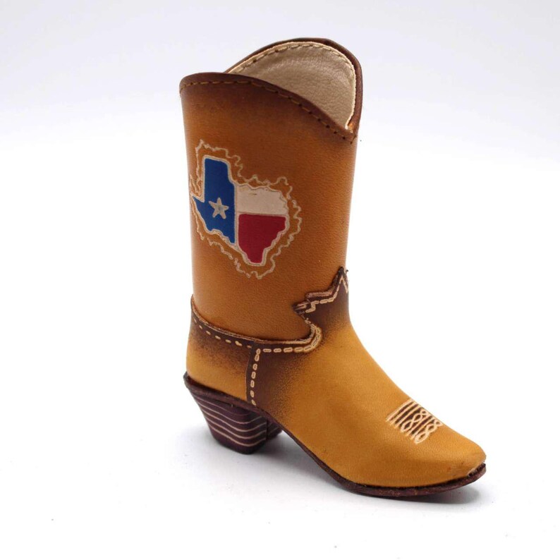 Genuine Handmade Leather Cowboy Boot Home Decor /Texas map/Decoration/Home decor/Rodeo gift/Ornament