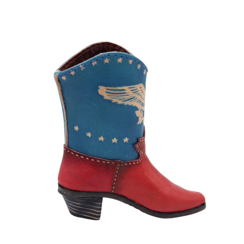 Genuine Handmade Leather Cowboy Boot Home decor /American eagle/Western Design/Decoration/Rodeo gift/Ornament