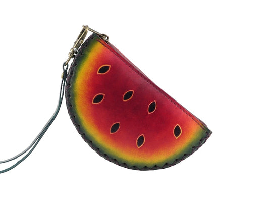 Genuine Handmade Leather Watermelon Coin Purse