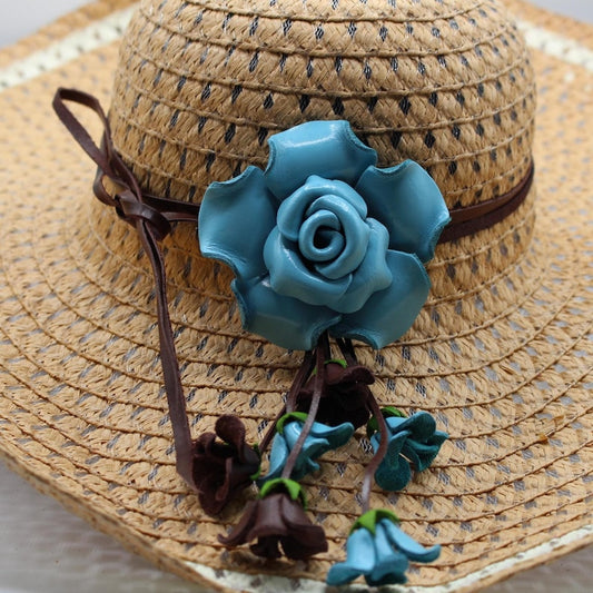 Leather flower fringe purse charm Genuine Handmade Leather Flower Hatband - gold Rose,silver Jewelry, Clothing Accessories